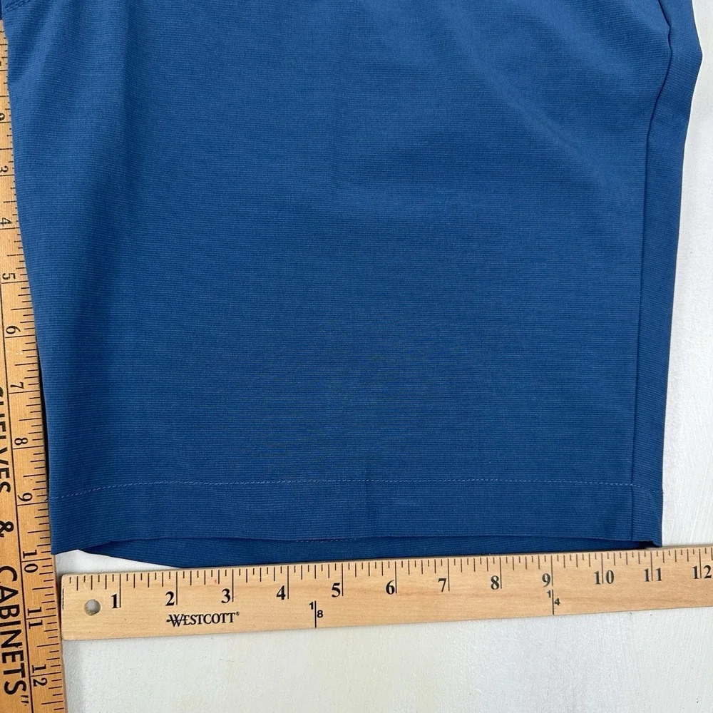 Banana‎ Republic Performance Golf Shorts Men 38x10 Blue Stretch Elastic Waist